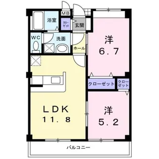 クリサンセマムV【2階】の間取り