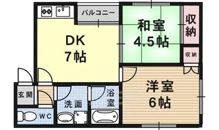 ハイム大商2【2階】の間取り