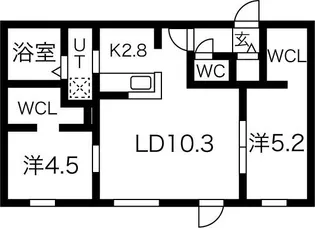 Ts COURT HONDORI(ティーエスコートホンドオリ)【3階】の間取り