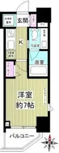 ル・リオン大鳥居【6階】の間取り