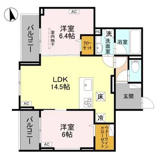 RESIDENCE KAZE 楓【1階】の間取り