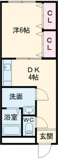 第5燕スカイマンション【1階】の間取り