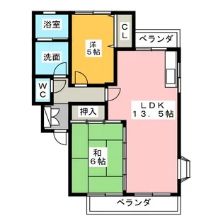 グリーンパーク藤塚A棟【1階】の間取り