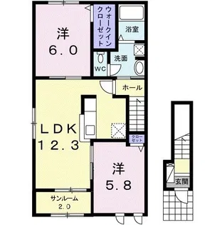 アプローズ【2階】の間取り
