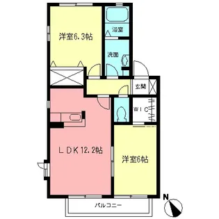 アリエスII【2階】の間取り
