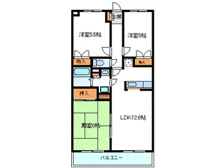 静岡県三島市徳倉1【マンション】の間取り