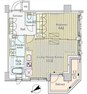 パークアクシスプレミア表参道【3階】の間取り