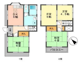 東京都江戸川区南小岩2【一戸建】の間取り