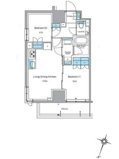 ルフォンプログレ渋谷ヒルトップ【7階】の間取り