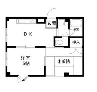 カサベージュ愛宕山WEST【1階】の間取り