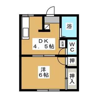 コーポHISA B【1階】の間取り