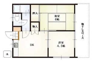 グリーンコーポII【1階】の間取り