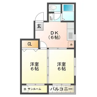 2DKの間取り画像