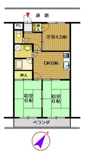 シーナリーマンション【2階】の間取り