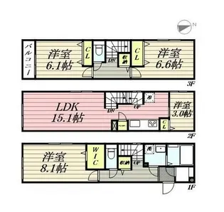 URBAN PARK 三鷹の間取り
