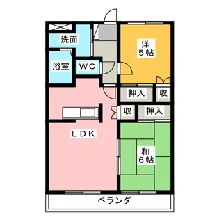 エクセレントハイツ2号館【2階】の間取り