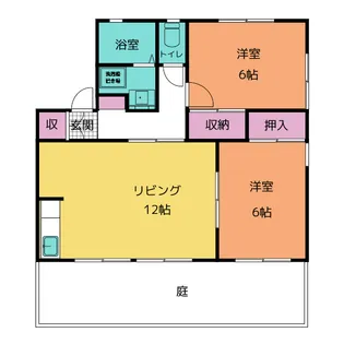 サンハイツIII B棟【1階】の間取り