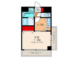 プレステージ天神III【2階】の間取り