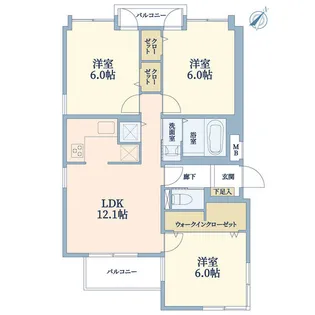 シティフラッツ学芸大【4階】の間取り