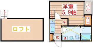 エスパーセK【2階】の間取り