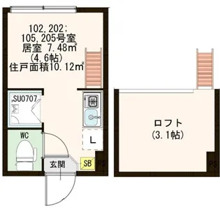 東京都練馬区豊玉北1【アパート】の間取り