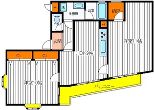 東京都立川市錦町1【マンション】の間取り