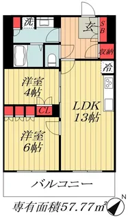 パークアクシス西船橋本郷町【8階】の間取り