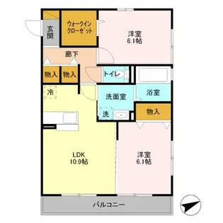 プレベール【3階】の間取り