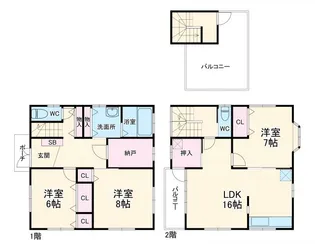 埼玉県入間市大字南峯【一戸建】の間取り