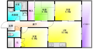 プラザテイクスリー【1階】の間取り