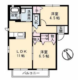 広島県呉市広駅前1【アパート】の間取り