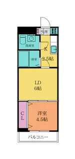 ロイヤルキャッスル【6階】の間取り