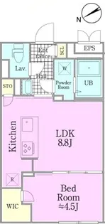 グローリオシェルト成増【1階】の間取り