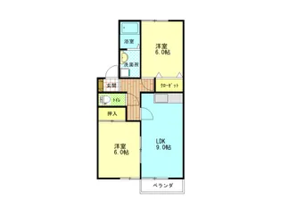 コーポ南浦【1階】の間取り