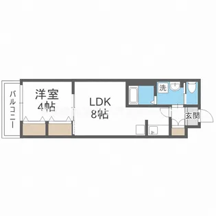 H-maison御幣島II【1階】の間取り
