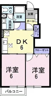 メゾン・エクセルD【1階】の間取り