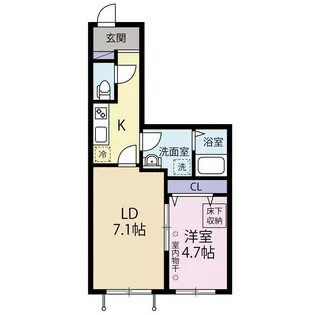 ル・クラウド八雲【1階】の間取り