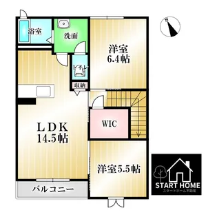 徳島県徳島市北島田町1【アパート】の間取り