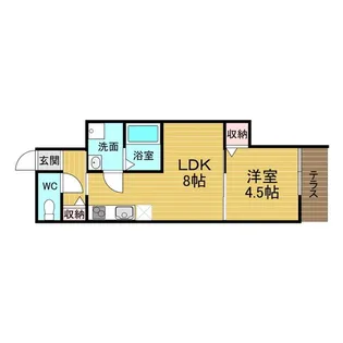 クレアール東岡町【1階】の間取り
