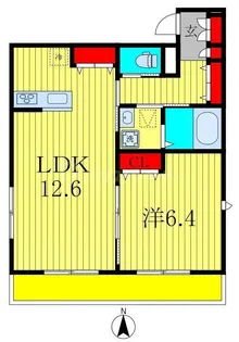 (仮称)エルフォII【1階】の間取り