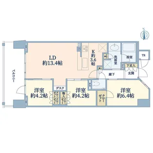 BrilliaCity西早稲田【3階】の間取り