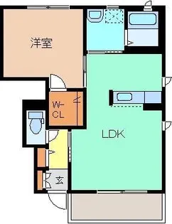 1LDKの間取り画像