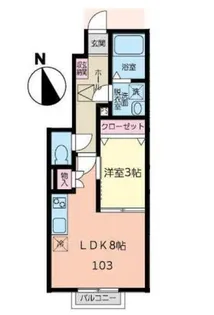 アンセル小田原【1階】の間取り