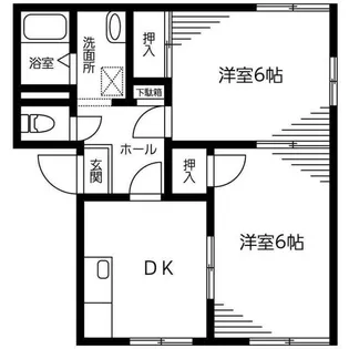 メゾンクレールB【1階】の間取り