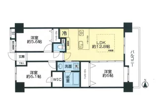 ライオンズステーションプラザ西葛西【13階】の間取り