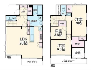 埼玉県富士見市大字水子【一戸建】の間取り