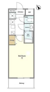 ミリアレジデンス赤坂【7階】の間取り