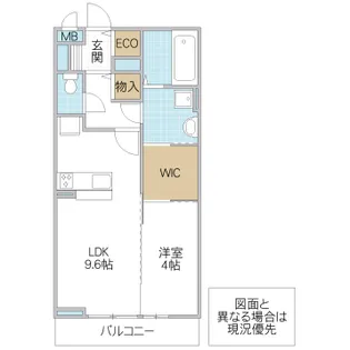 1LDKの間取り画像