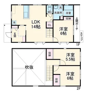 静岡県湖西市鷲津【一戸建】の間取り