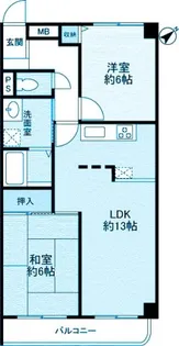 神奈川県川崎市高津区下作延7【マンション】の間取り